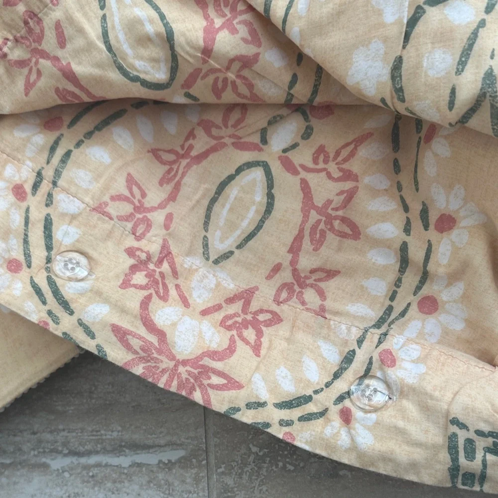 Floral Duvet Cover in yellow and Green